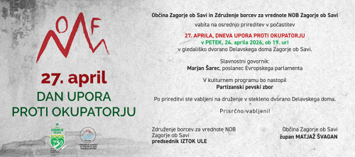 Osrednja prireditev v počastitev praznika Dneva upora proti okupatorju